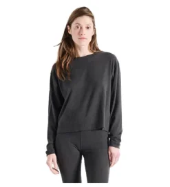 tee shirt - MANCHE LONGUE - vetement femme - Coton - Noir - American vintage