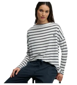 tee shirt - MANCHE LONGUE - vetement femme - Coton - Rayée - Superdry
