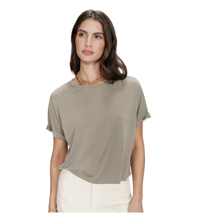 tee shirt - MANCHE LONGUE - vetement femme - Synthétique - Kaki - Grace and mila