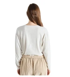 tee shirt - MANCHE LONGUE - vetement femme - Coton - Gris - American vintage