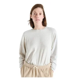tee shirt - MANCHE LONGUE - vetement femme - Coton - Gris - American vintage