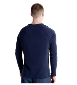 tee shirt - MANCHE LONGUE - vetement homme - Cuir - Bleu Marine - American vintage