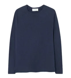tee shirt - MANCHE LONGUE - vetement homme - Cuir - Bleu Marine - American vintage