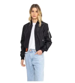 veste - BOMBER - vetement femme - Coton - Noir - Bombers original