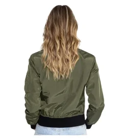 veste - BOMBER - vetement femme - Coton - Kaki - Bombers original