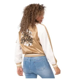 veste - BOMBER - vetement femme - Cuir - Or - Bombers original