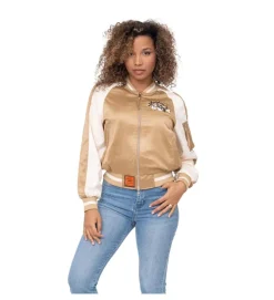 veste - BOMBER - vetement femme - Cuir - Or - Bombers original