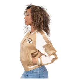 veste - BOMBER - vetement femme - Cuir - Or - Bombers original