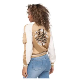 veste - BOMBER - vetement femme - Cuir - Or - Bombers original