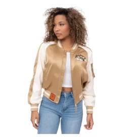 veste - BOMBER - vetement femme - Cuir - Or - Bombers original