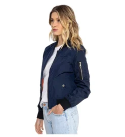 veste - BOMBER - vetement femme - Nylon - Bleu Marine - Bombers original