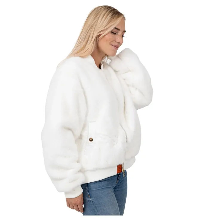 veste - BOMBER - vetement femme - Synthétique - Blanc - Bombers original
