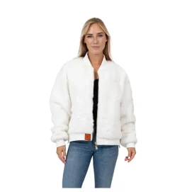 veste - BOMBER - vetement femme - Synthétique - Blanc - Bombers original