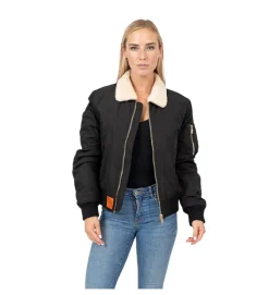 veste - BOMBER - vetement femme - Toile - Noir - Bombers original