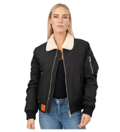 veste - BOMBER - vetement femme - Toile - Noir - Bombers original