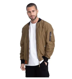 veste - BOMBER - vetement homme - Nylon - Marron - Bombers original