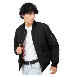 veste - BOMBER - vetement homme - Toile - Noir - Bombers original
