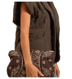 veste - SANS MANCHE - vetement femme - Textile - Chocolat - Aokyanos