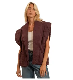 veste - SANS MANCHE - vetement femme - Textile - Bordeaux - Aokyanos